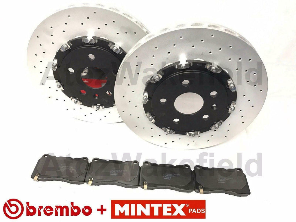 FOR VAUXHALL INSIGNIA VXR FRONT BREMBO 2 PIECE FLOATING BRAKE DISCS MINTEX PADS