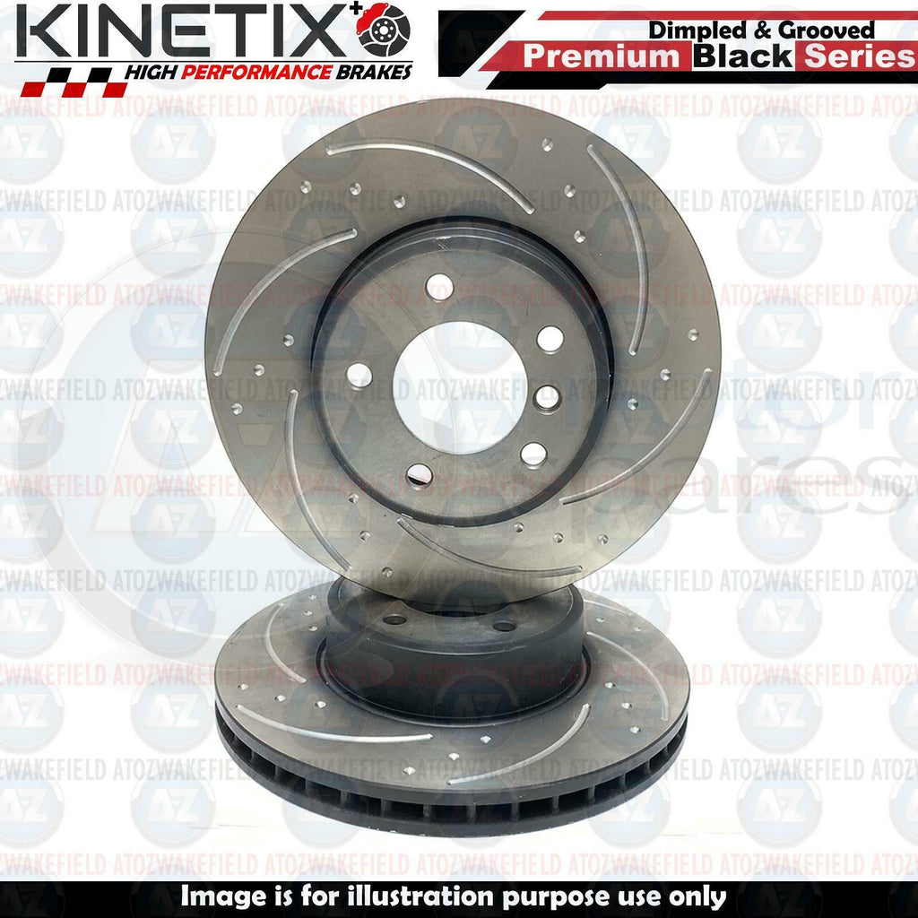 FOR VAUXHALL OPEL CORSA VXR REAR DIMPLED GROOVED PERFORMANCE BRAKE DISCS 264mm