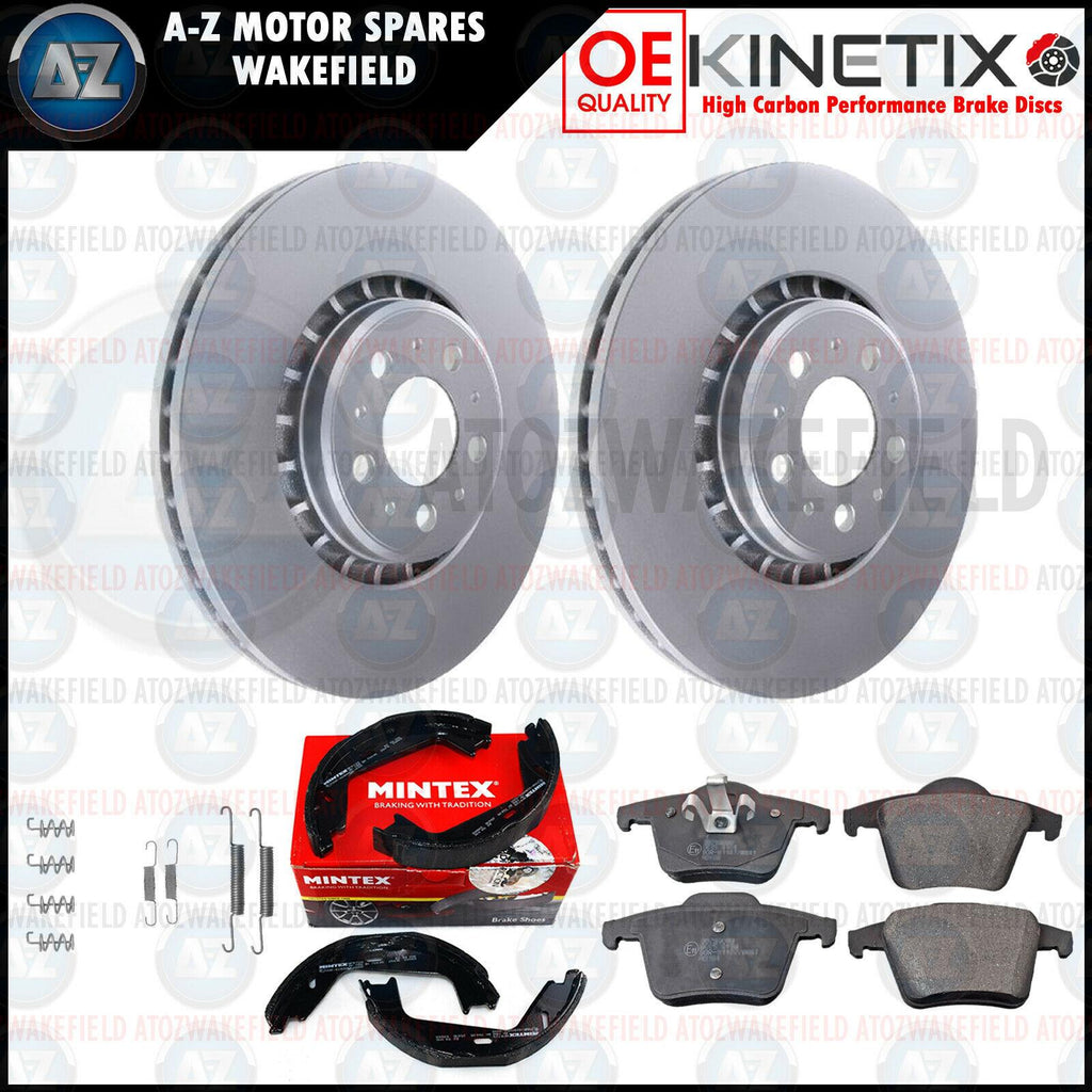 FOR VOLVO XC90 HIGH CARBON COATED REAR BRAKE DISCS PADS HANDBRAKE SHOES KIT