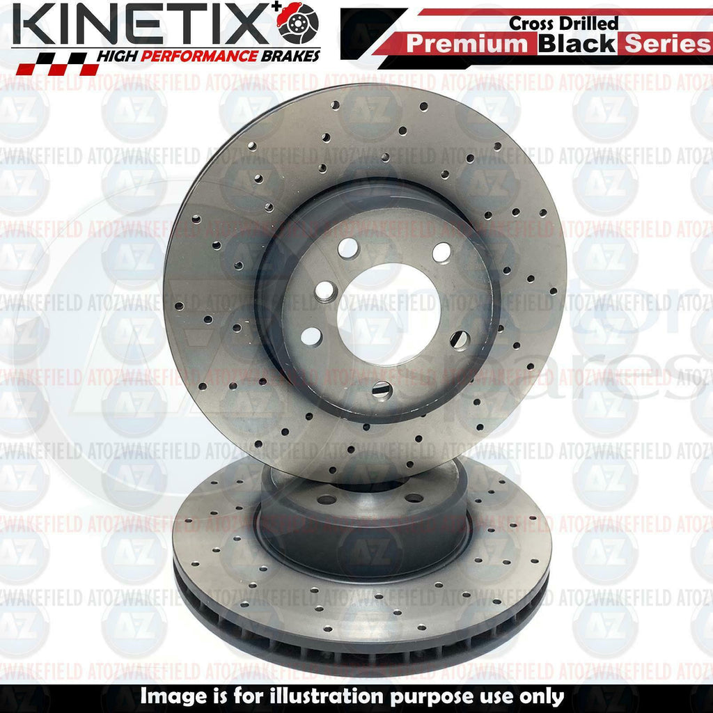 FOR SEAT TOLEDO REAR CROSS DRILLED PERFORMANCE BRAKE DISCS PAIR 255mm *SOLID*