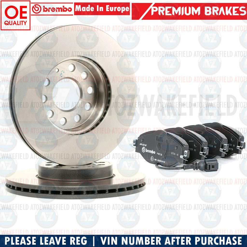 FOR VW CADDY 15- FRONT BREMBO BRAKE DISCS & PADS SET 288mm HIGH CARBON