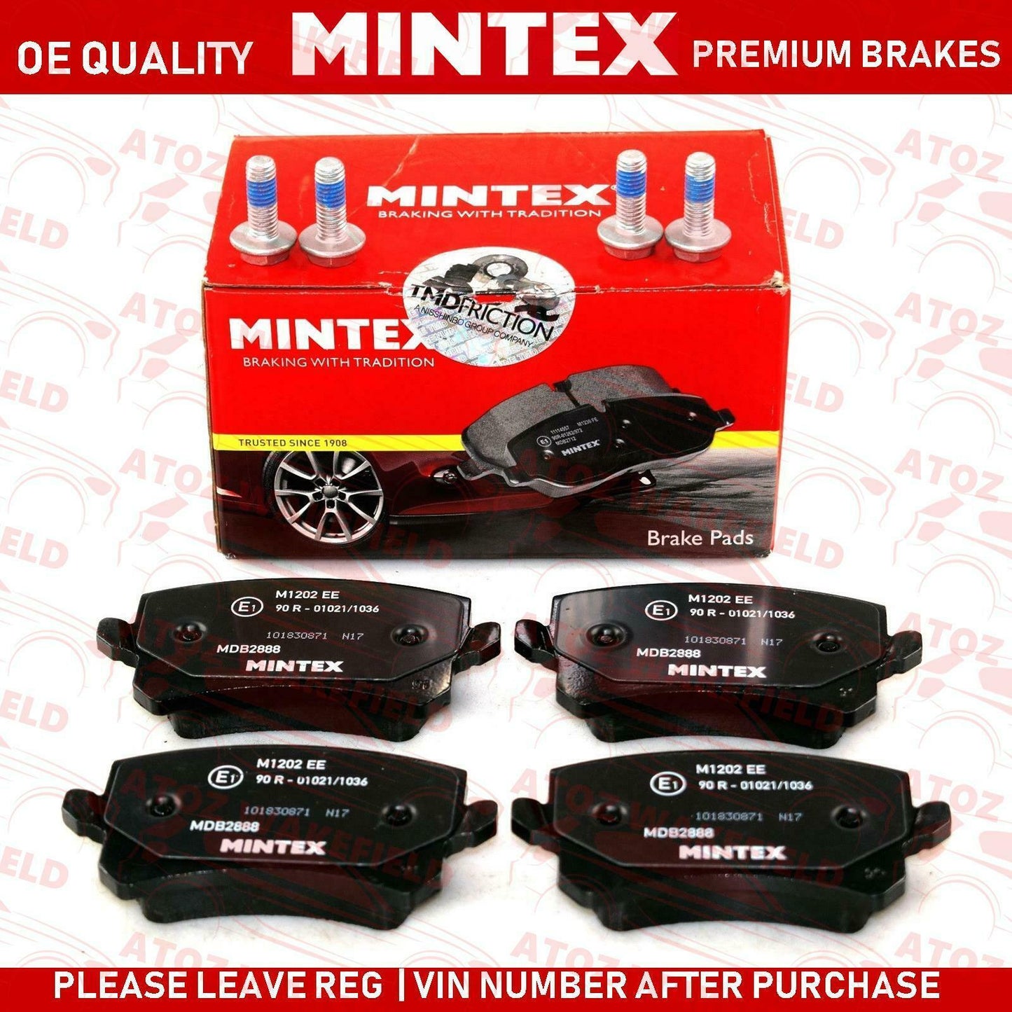 FOR VW CC PASSAT TIGUAN SHARAN AUDI Q3 REAR PREMIUM MINTEX BRAKE PADS SET