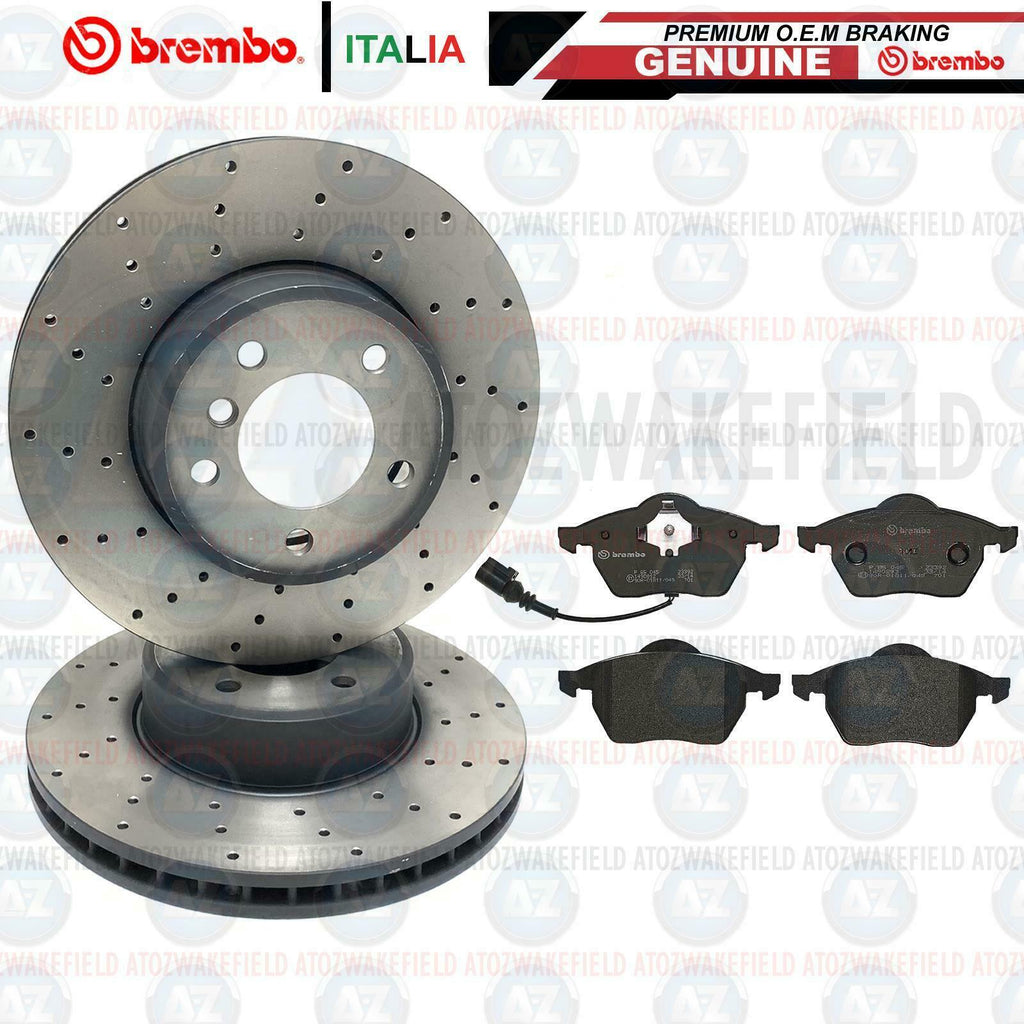 FOR VW GOLF 1.8T GTI 2001-2005 FRONT DRILLED BREMBO BRAKE DISCS PADS 312mm