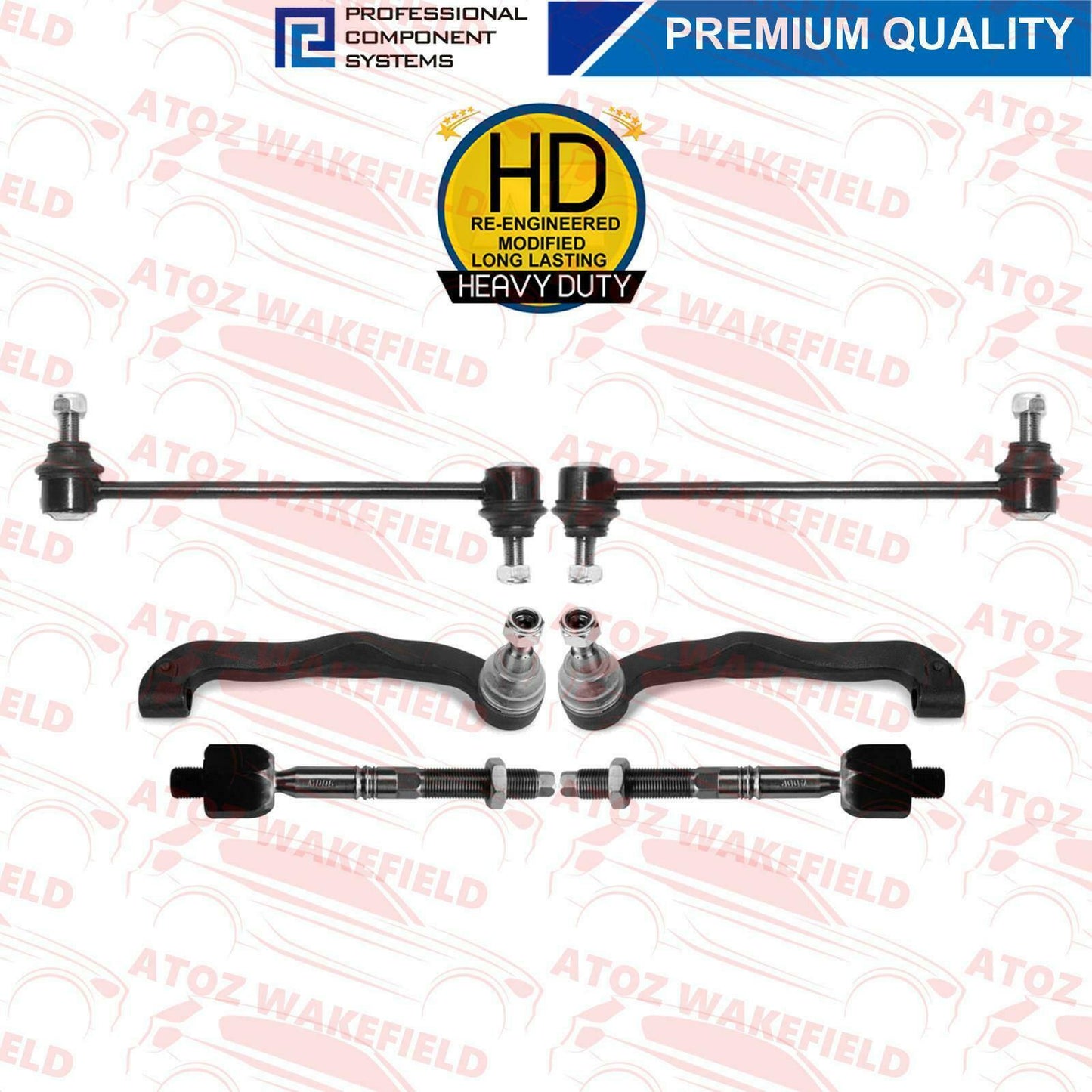 FOR VW T5 TRANSPORTER FRONT LOWER SUSPENSION WISHBONE CONTROL ARMS LINKS KIT SET