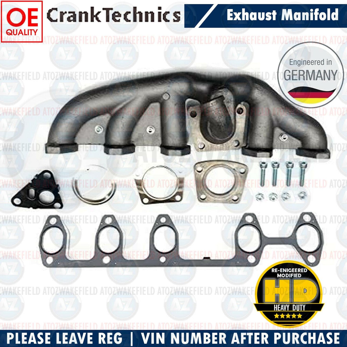 FOR VW TOUAREG 2.5 R5 TDi TRANSPORTER T5 MULTIVAN 2.5 TDi EXHAUST MANIFOLD KIT