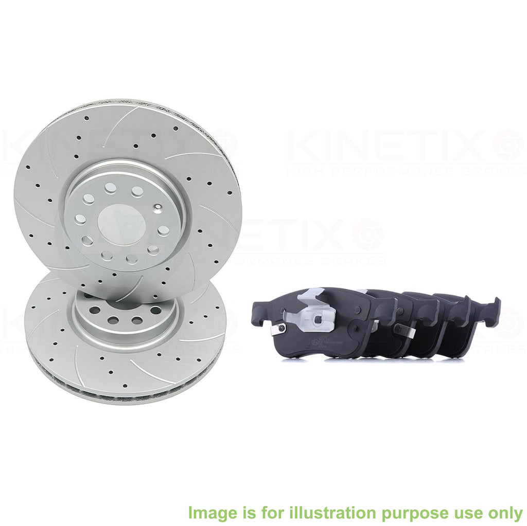 FOR FORD FOCUS 1.0 ECOBOOST 1.5 ECOBLUE DRILLED GROOVED FRONT BRAKE DISCS PADS