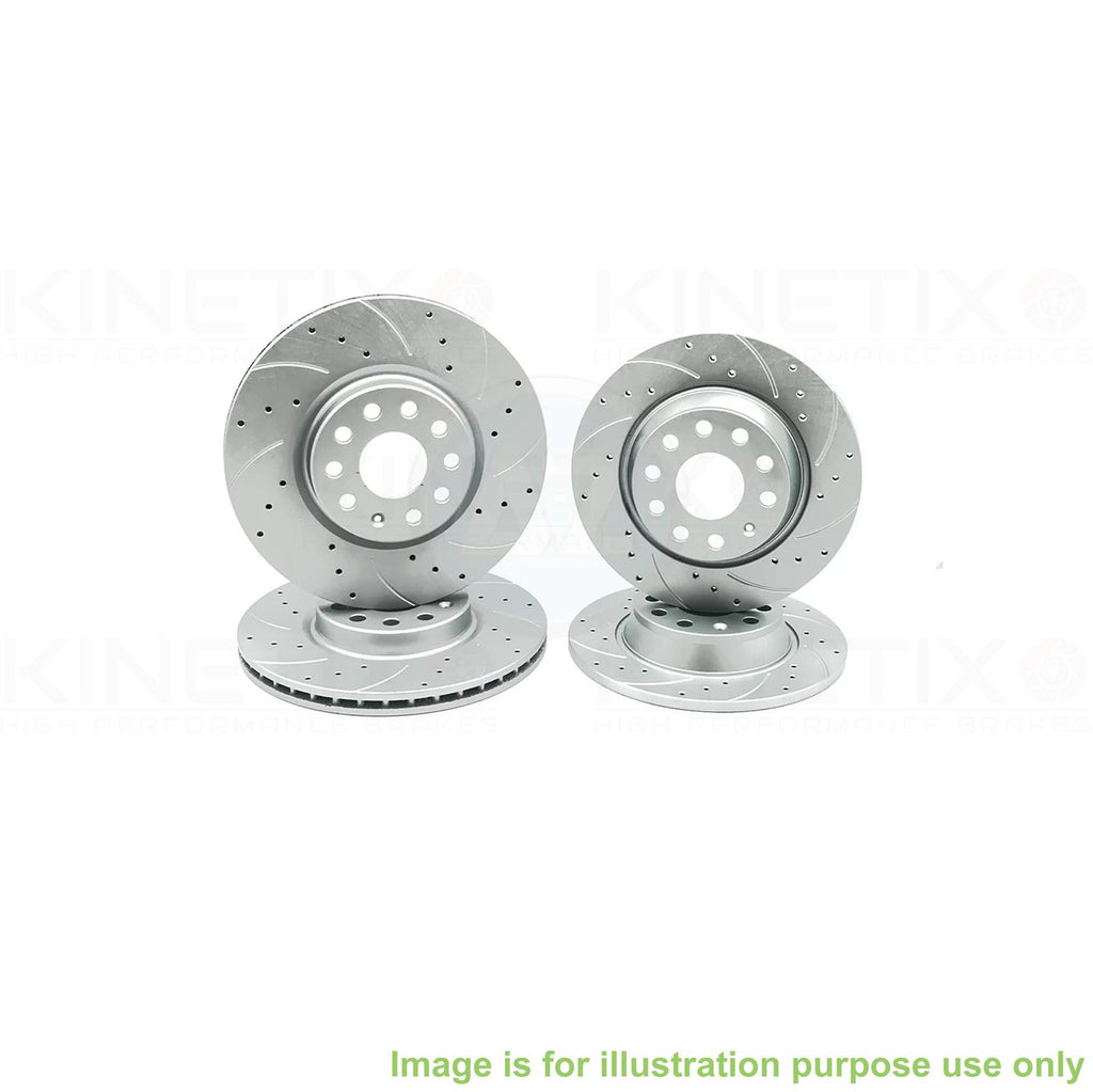 FOR FORD FOCUS 1.0 ECOBOOST 1.5 ECOBLUE DRILLED GROOVED FRONT REAR BRAKE DISCS