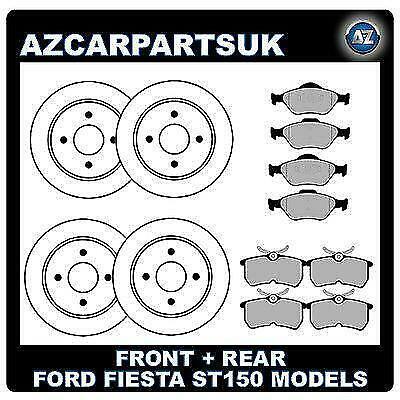 FORD FIESTA MK6 2.0 ST ST150 FRONT REAR BRAKE DISCS AND PADS FR 278MM 4 STUD