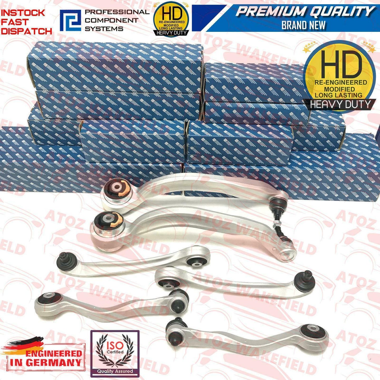 FOR AUDI A6 ALLROAD 4BH C5 FRONT SUSPENSION WISHBONES TRACK CONTROL ARMS KIT 21M