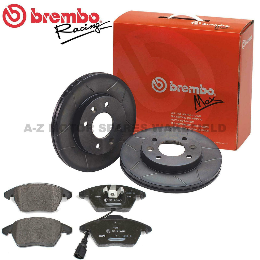 For Audi TT 1.8 T Turbo 225 Brembo Front Grooved Max Brake Discs & Pads 312mm