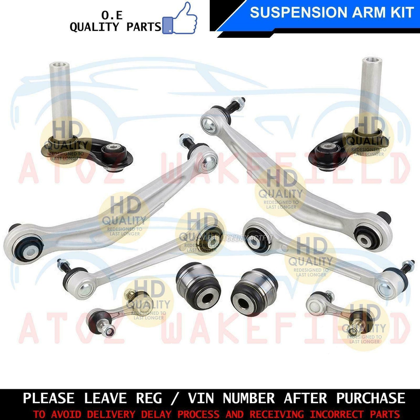 For BMW E39 520 523 525 528 530 535 Rear suspension wishbones track arms links