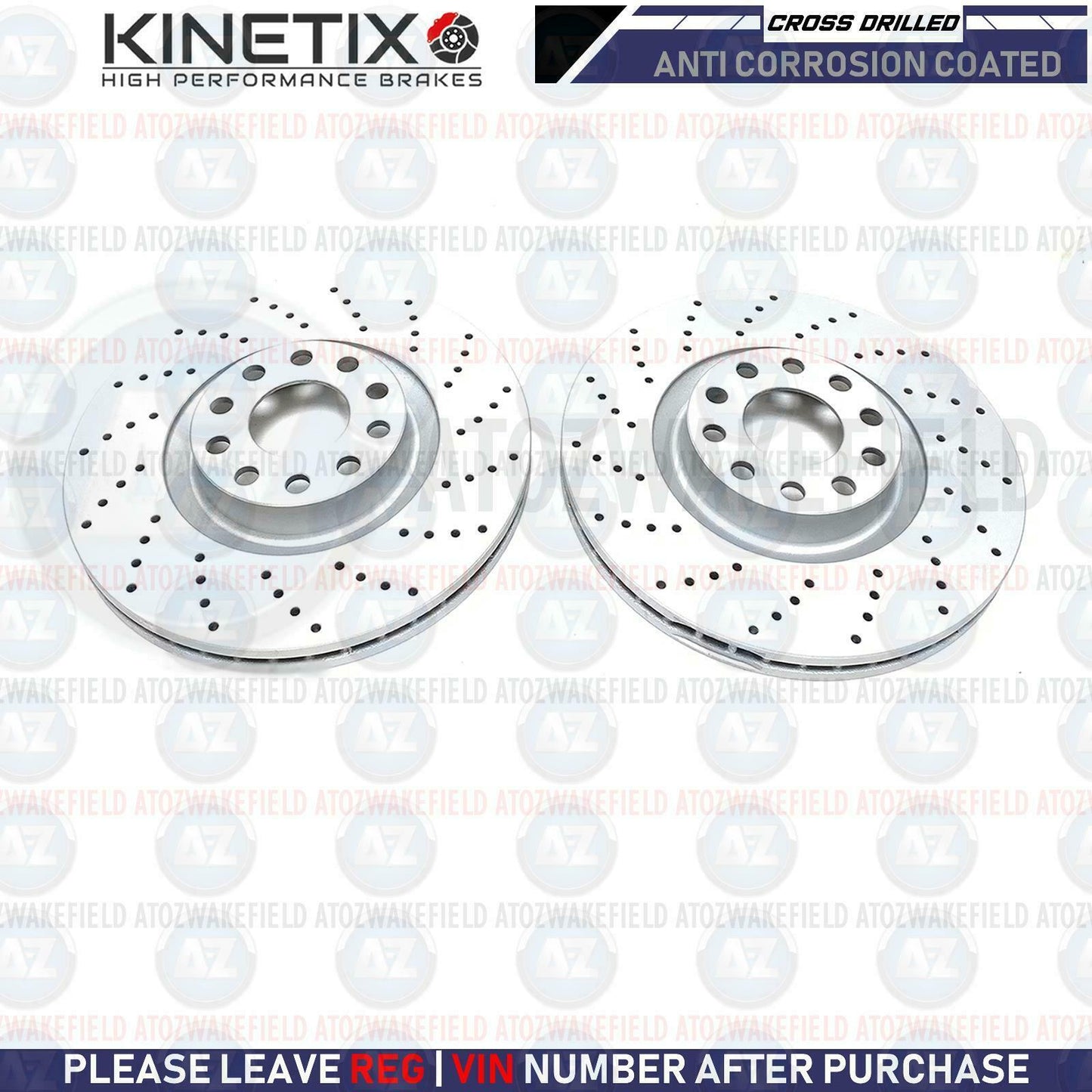 For Fiat Coupe 2.0 Turbo 20V Rear Drilled Performance Brake Discs Pair 240mm