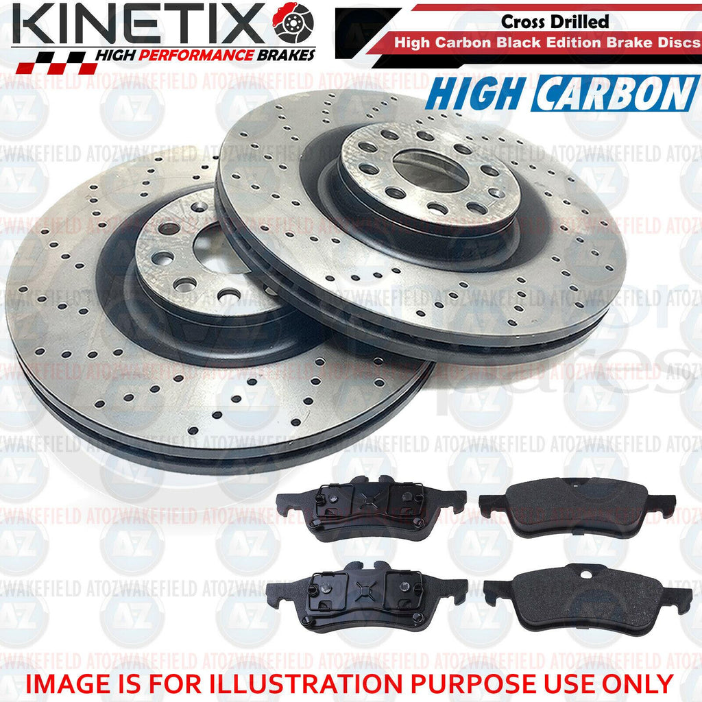 For Mini One D R50 R53 Rear Cross Drilled Performance Brake Discs Pads 259mm