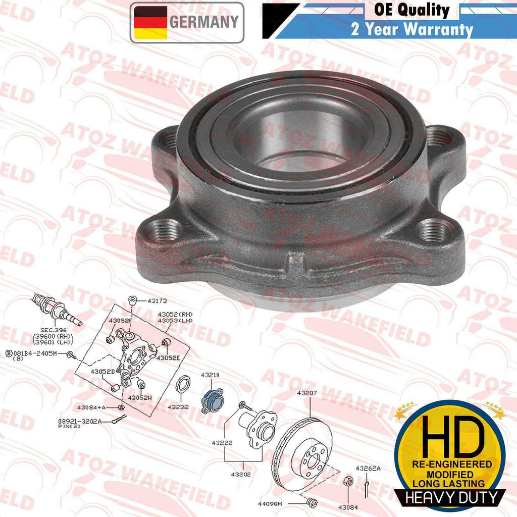 For Nissan 350Z Z33 Skyline V35 Infiniti G35 Rear wheel bearing hub kit assembly