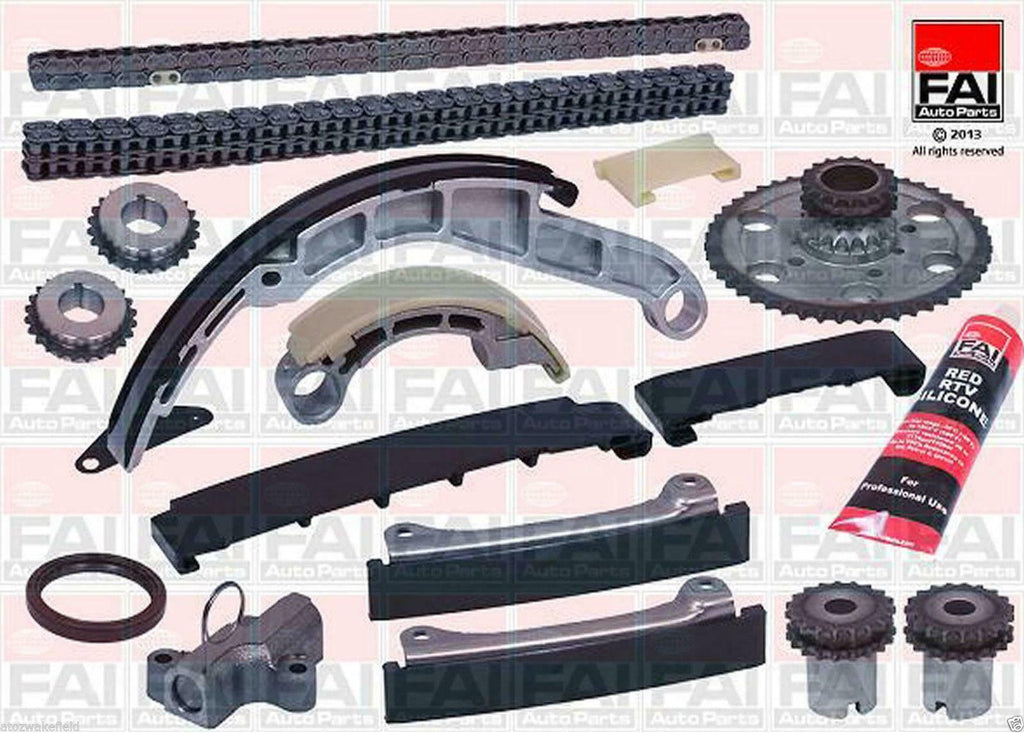 For Nissan Navara 2.5 DCI D40 Timing Chain Kit Tensioner Sprockets Guides Rails