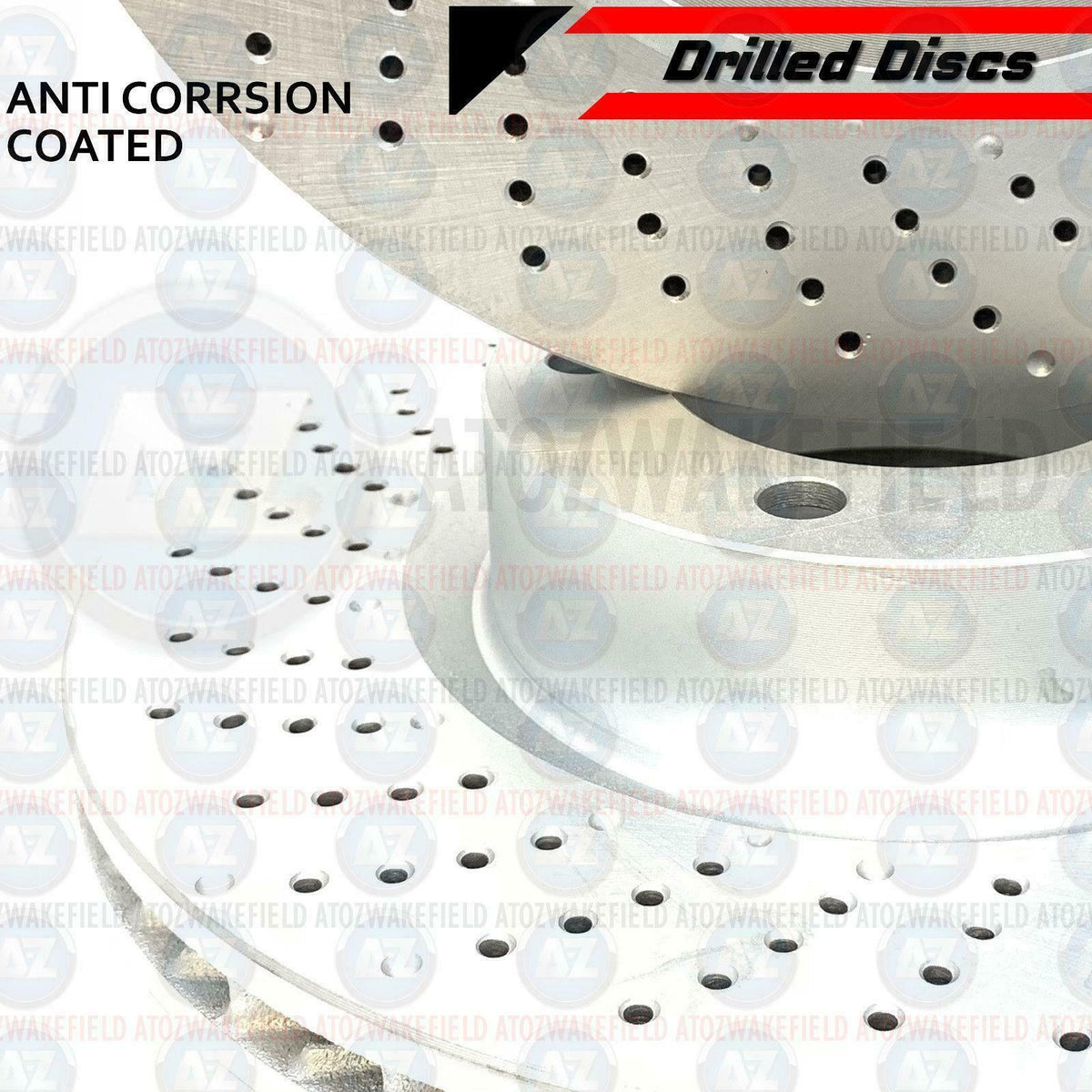For Porsche 911 3.8 Carrera S 4S 11-16 Drilled Coated Front Brake Discs 340mm