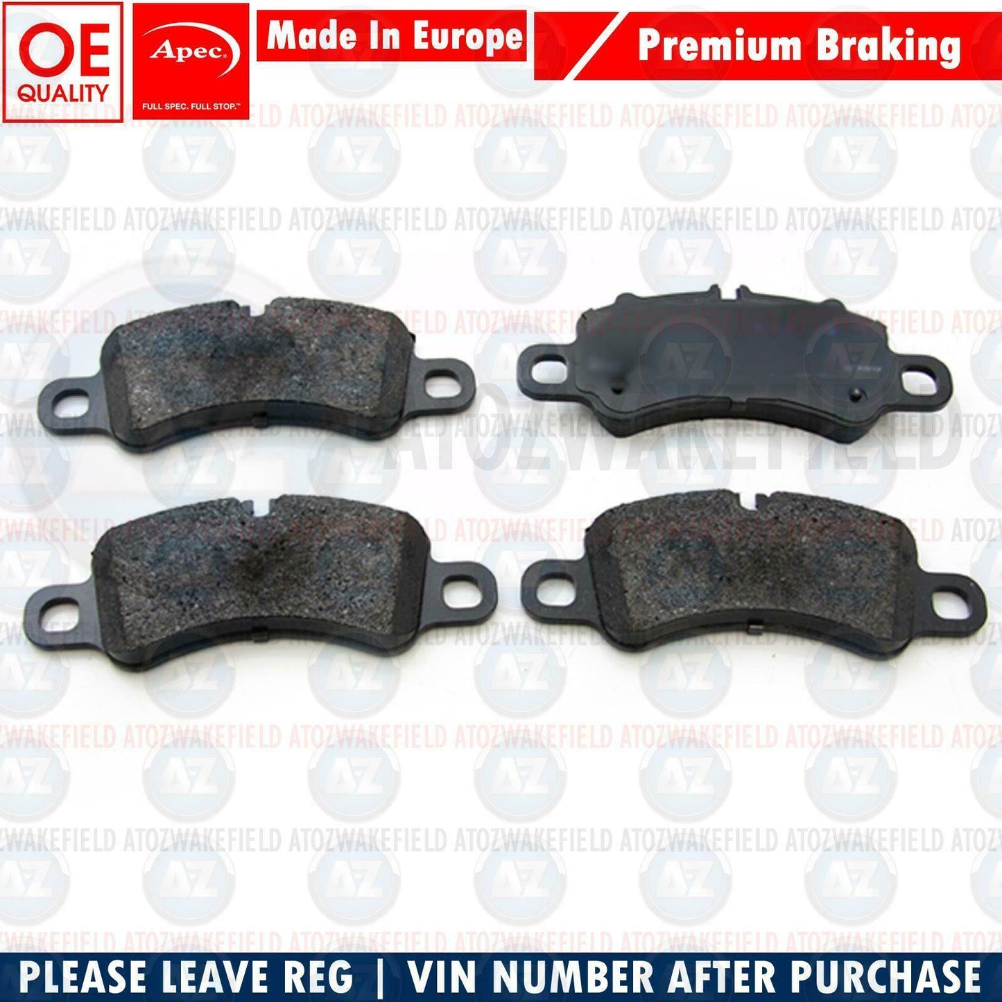 For Porsche Carrera 991 Cayman Boxster 982 Front OE Quality Apec Brake Pads Set