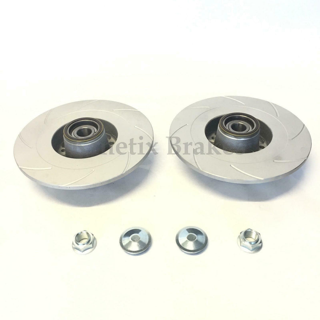 For Renault Laguna MK3 GT DCI V6 Turbo Grooved Rear Brake Discs + ABS + bearings