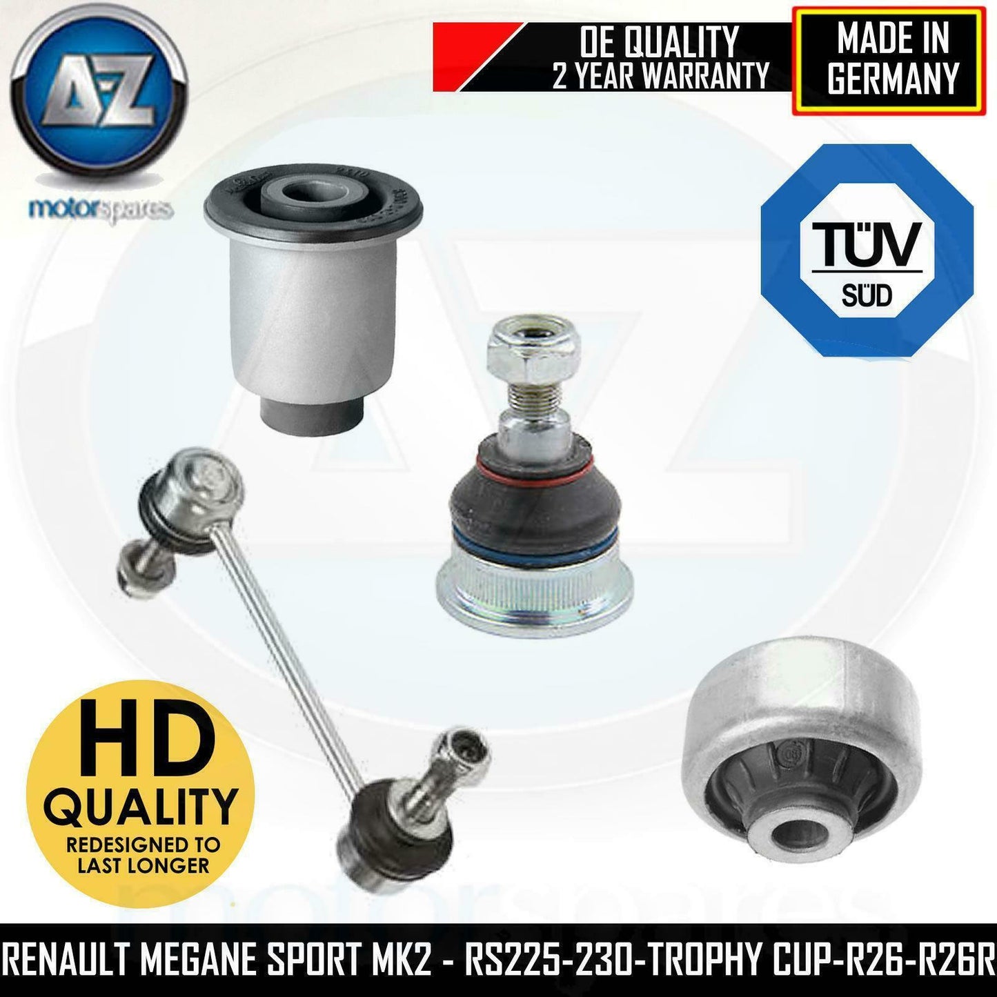 For Renault Megane Sport RS 225 R26 R26R CUP Trophy ball joint bushes link kit