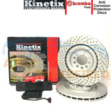 For Seat Leon 1.8 T turbo cupra R front Drilled brake discs & brembo pads 323mm