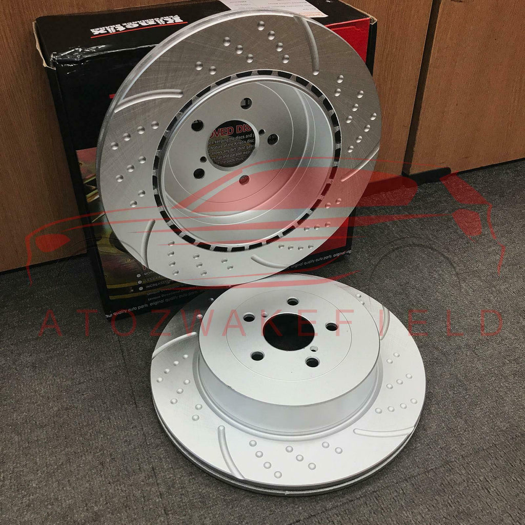 For Subaru impreza 2.0 turbo wrx sti gd/gg ->04 grooved rear brake discs 100 pcd