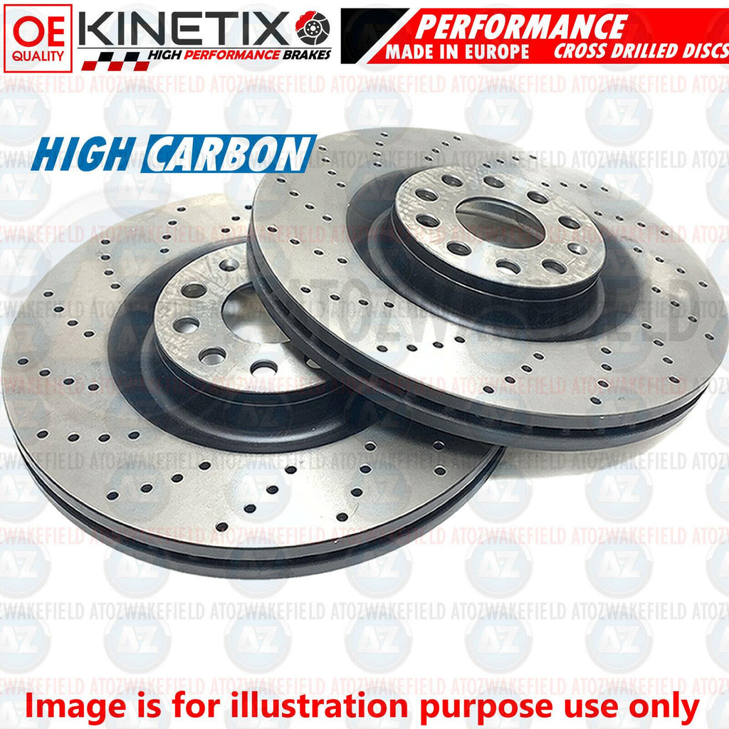 for Toyota Celica 99- 1.8 VVT-i ZZT230 Front Cross Drilled Brake Discs Set 275mm