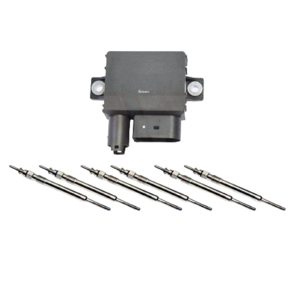 FOR BMW 3/5/7 SERIES X5 X6 3.0d GLOW PLUG RELAY CONTROL UNIT MODULE & PLUGS