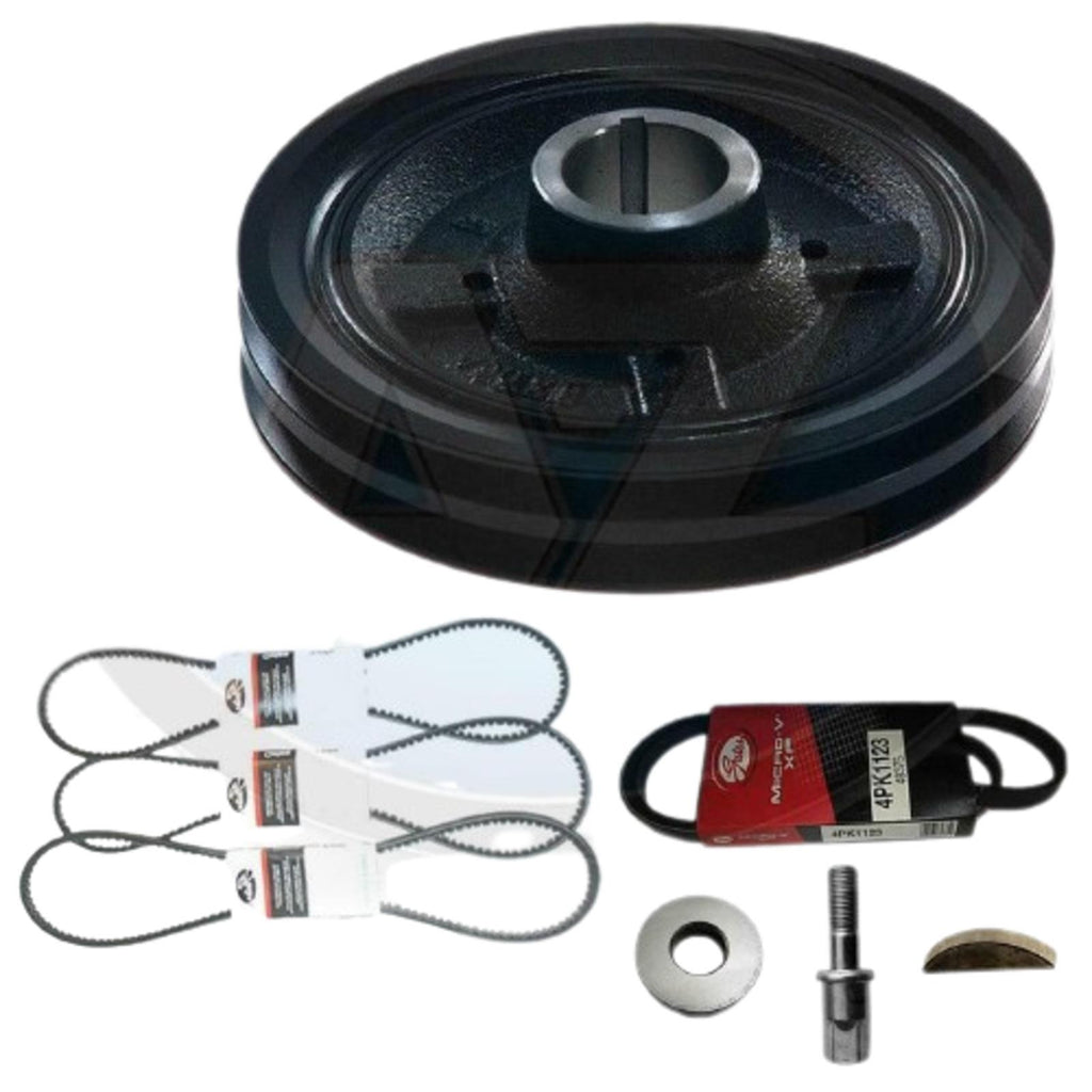 Genuine Mitsubishi L200 2.5 TD 4D56 crank shaft pulley belts bolt washer wood