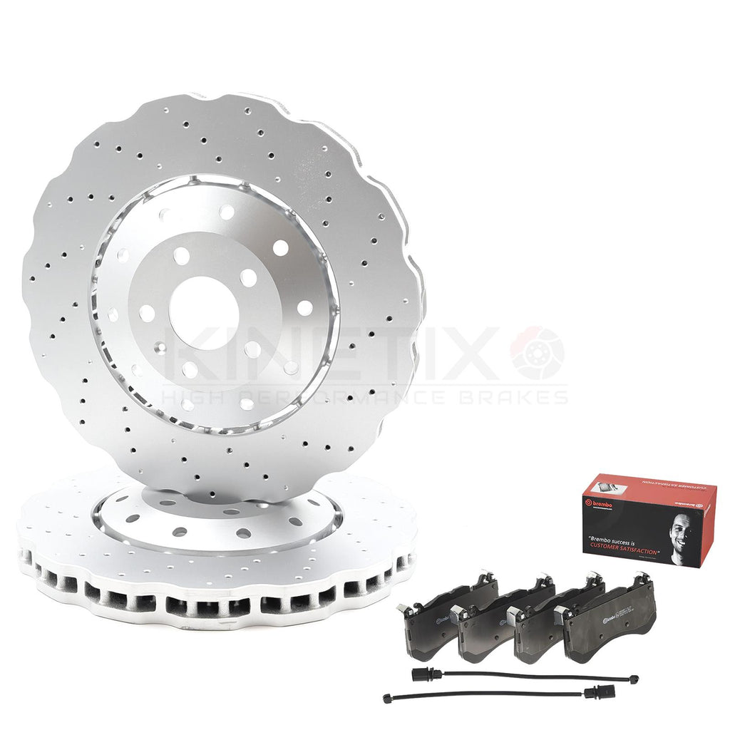 FOR AUDI RS6 RS7 13-2018 FRONT BRAKE DISCS BREMBO PADS 390mm X 36mm 4G0615301AH