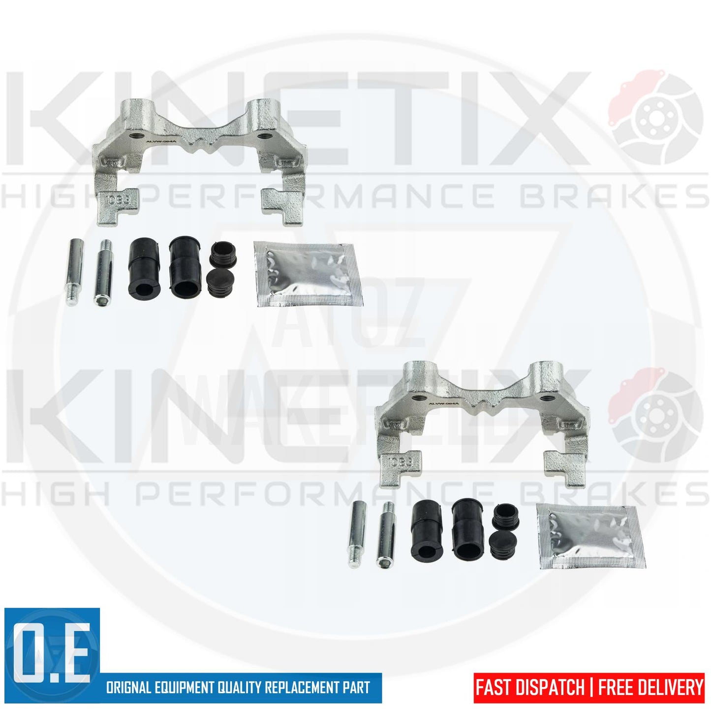 FOR AUDI SEAT SKODA VW REAR LEFT RIGHT BRAKE CALIPERS & CARRIER SLIDERS PAIR