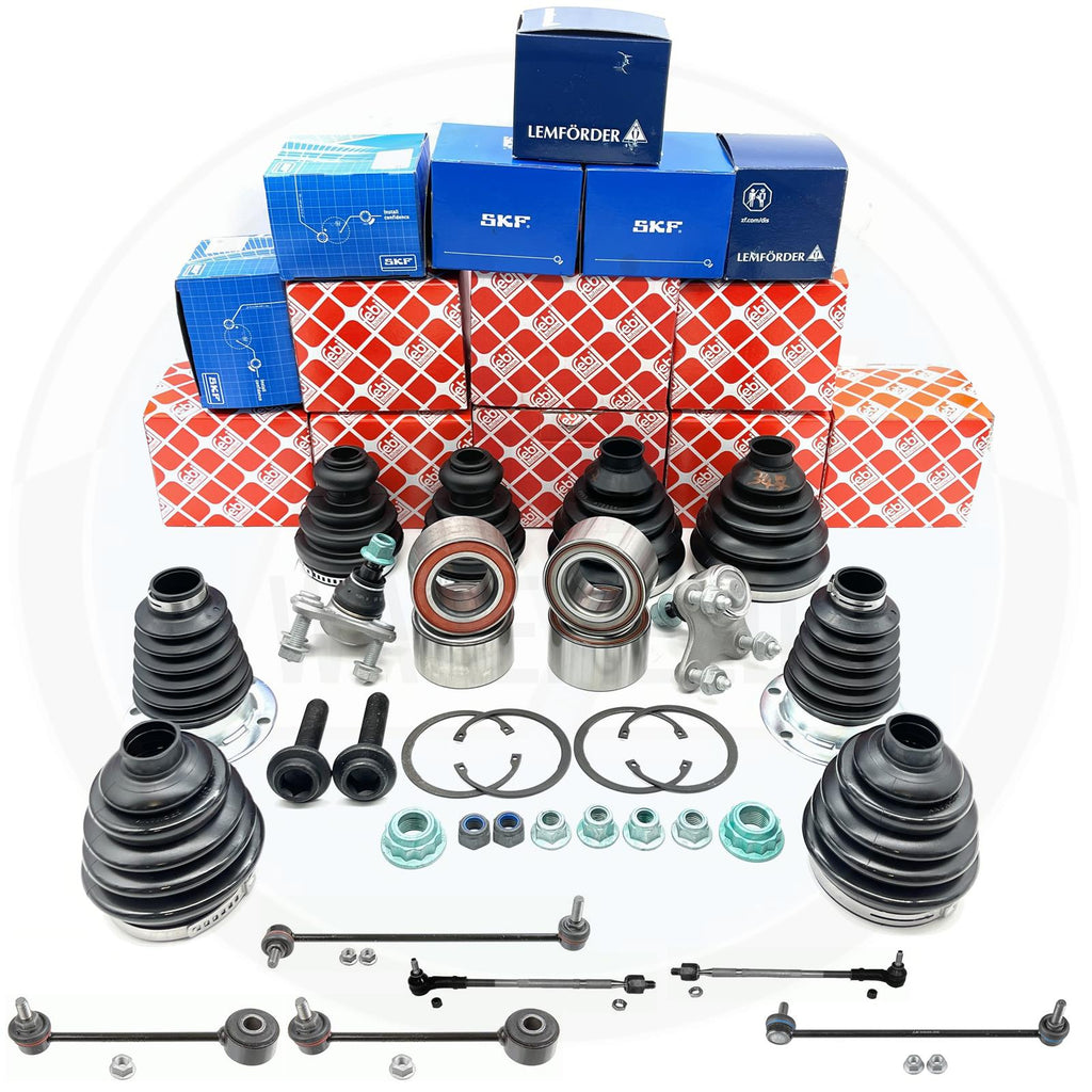 FOR GOLF R32 MK4 WHEEL BEARINGS BALL JOINTS DROP LINKS TIE ROD END CV JOINT BOOT