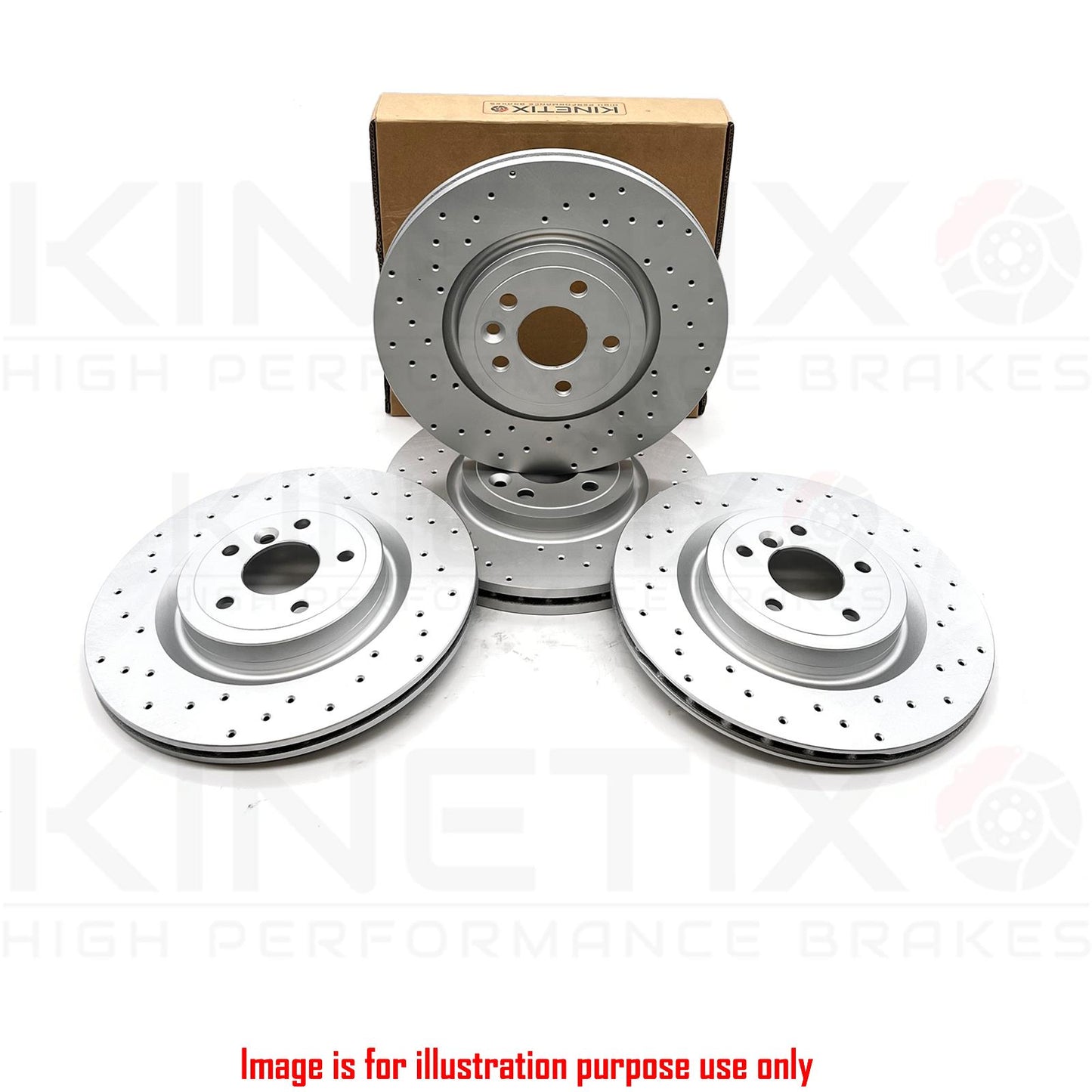 FOR RANGE ROVER VOGUE 4.4 TDV8 FRONT REAR DRILLED BRAKE DISCS 380mm 365mm FR RR