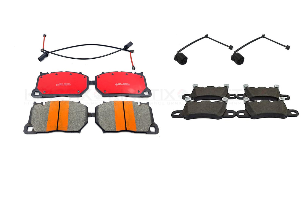 FOR BENTLEY CONTINENTAL GT FLYING SPUR 2017- FRONT REAR BRAKE PADS & SENSORS