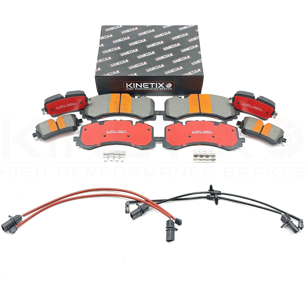 FOR AUDI S7 S6 S8 SQ7 SQ8 Q7 Q8 VW TOUAREG R FRONT REAR BRAKE PADS & SENSORS
