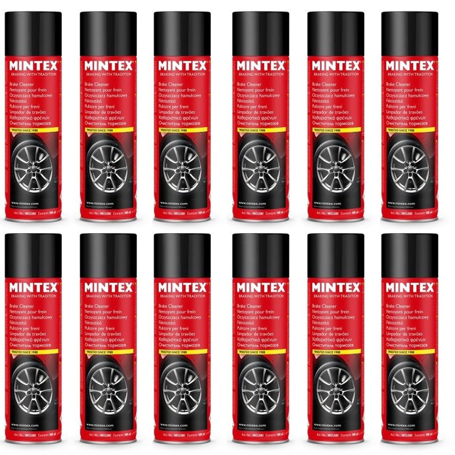 MINTEX CLUTCH AND BRAKE CLEANER 500ML AEROSOL SPRAYCANS UNIVERSAL