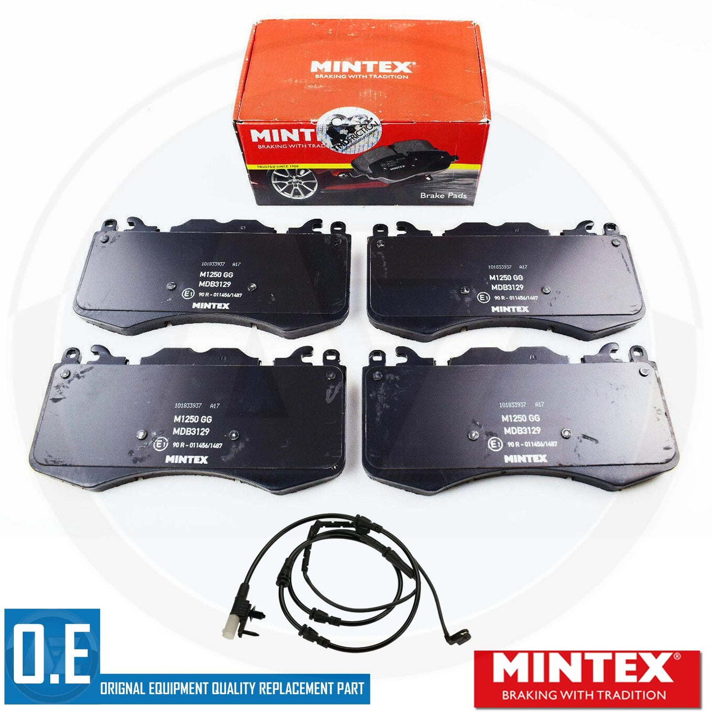 FOR LAND ROVER DEFENDER D300 MINTEX OE QUALITY FRONT BRAKE PADS & SENSOR WIRE