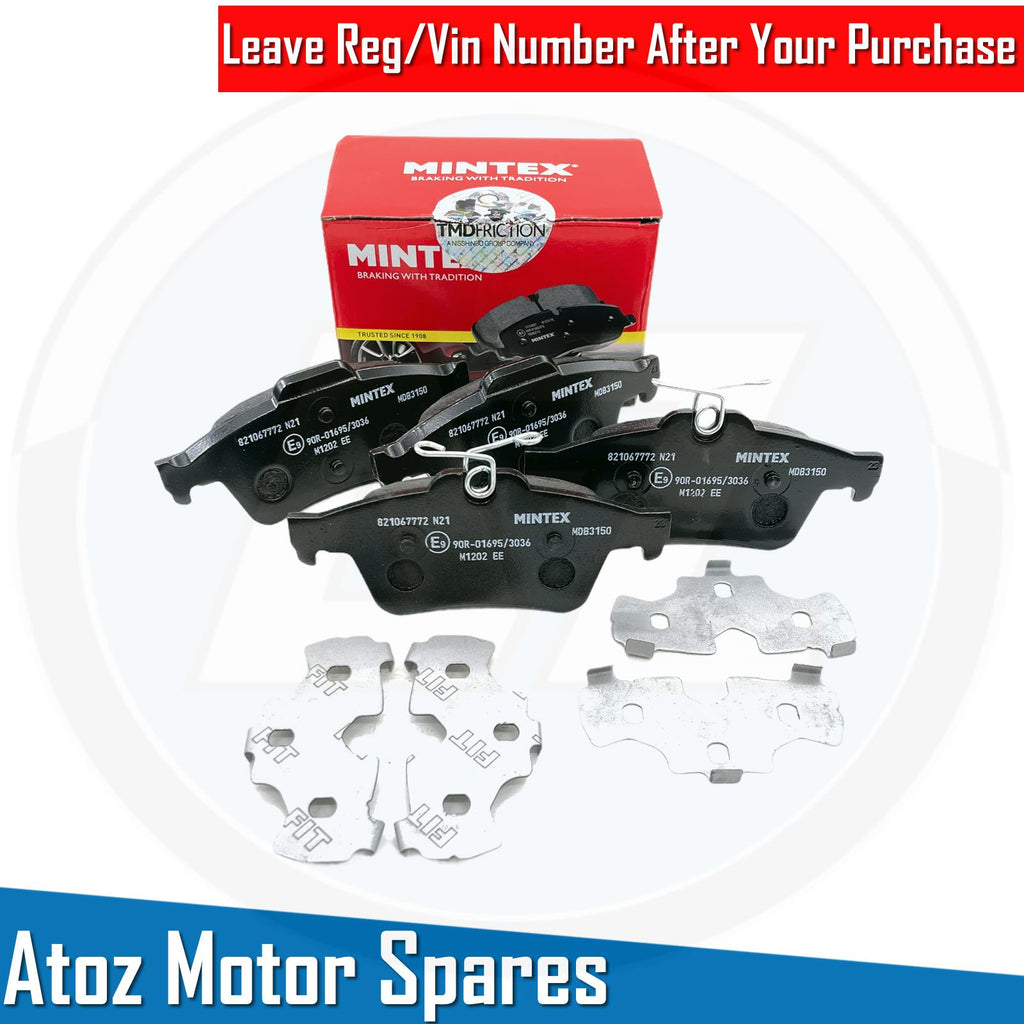FOR FORD FOCUS 2.0 ST / 2.3 RS MK3 REAR AXLE MINTEX BRAKE PADS SET MDB3150