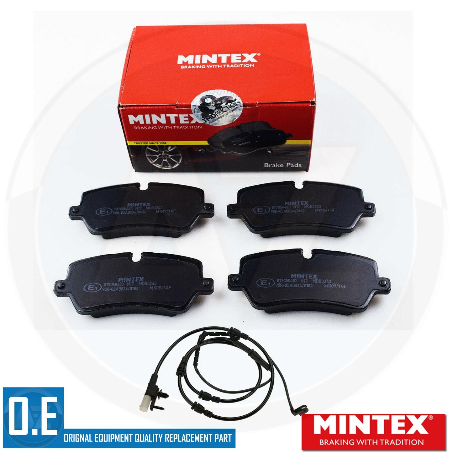 FOR RANGE ROVER 3.0 SDV6 MINTEX OE QUALITY REAR BRAKE PADS & PADS SENSOR WIRE