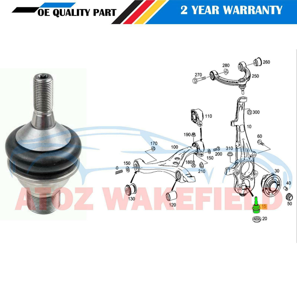 MERCEDES M G CLASS W166 X166 FRONT LOWER SUSPENSION WISHBONE ARM BALL JOINT X1