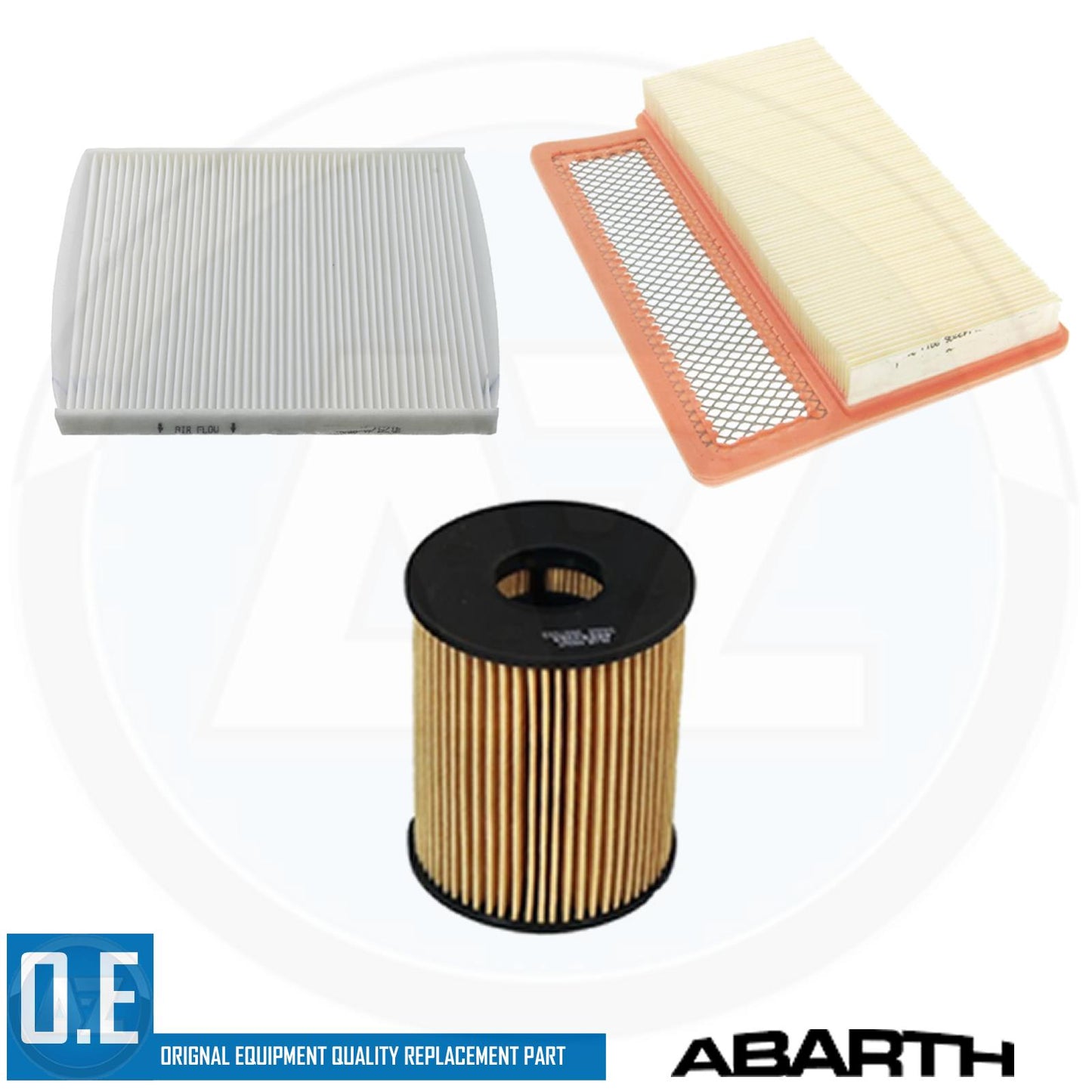 FOR ABARTH 500/595/695 1.4 AIR OIL CABIN INTERIOR POLLEN FILTER SERVICE KIT