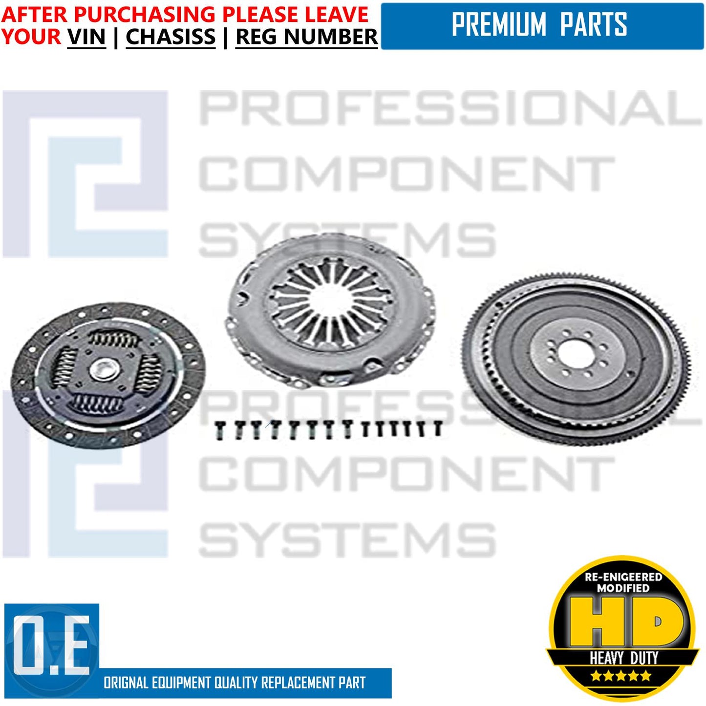 FOR SEAT EXEO 2.0 TDI DUAL TO SOLID MASS FLYWHEEL CONVERSION CLUTCH KIT