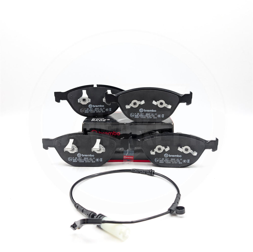 FOR BMW 535d 545i 550i 645Ci 635d E6x BREMBO FRONT BRAKE PADS SET & WEAR SENSOR