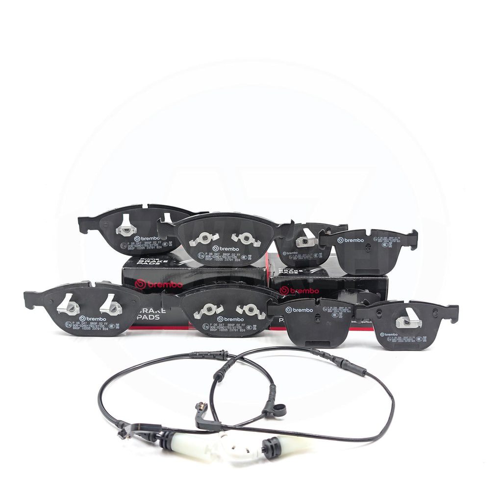 FOR BMW 535d 545i 550i 645Ci 635d E6x BREMBO FRONT REAR BRAKE PADS SENSORS