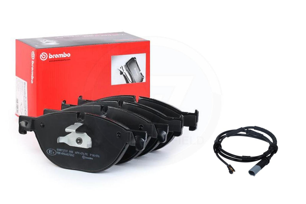 FOR BMW 5 SERIES 525d 530d 535d F10 F11 FRONT BREMBO BRAKE PADS SET WEAR SENSOR