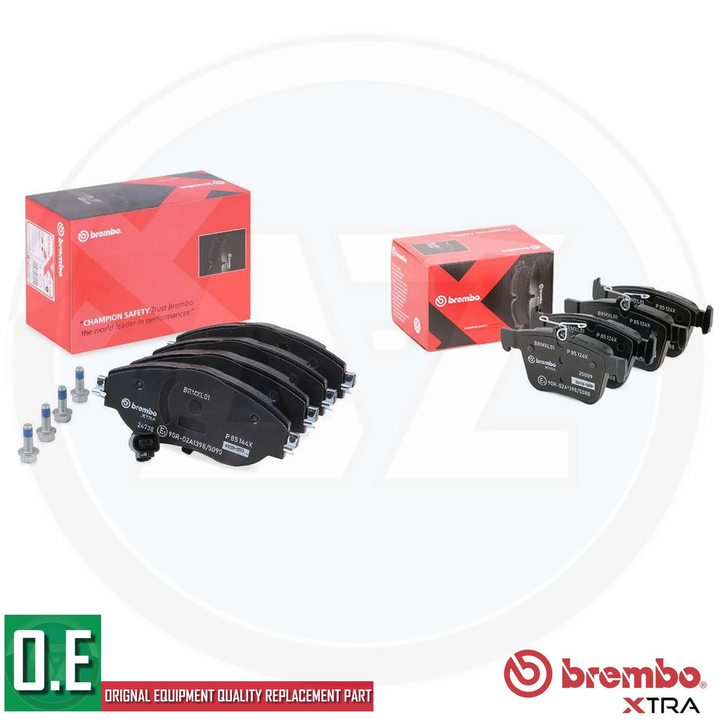 FOR VW GOLF R GTI MK7 / 7.5 BREMBO XTRA PERFORMANCE FRONT REAR BRAKE PADS SET