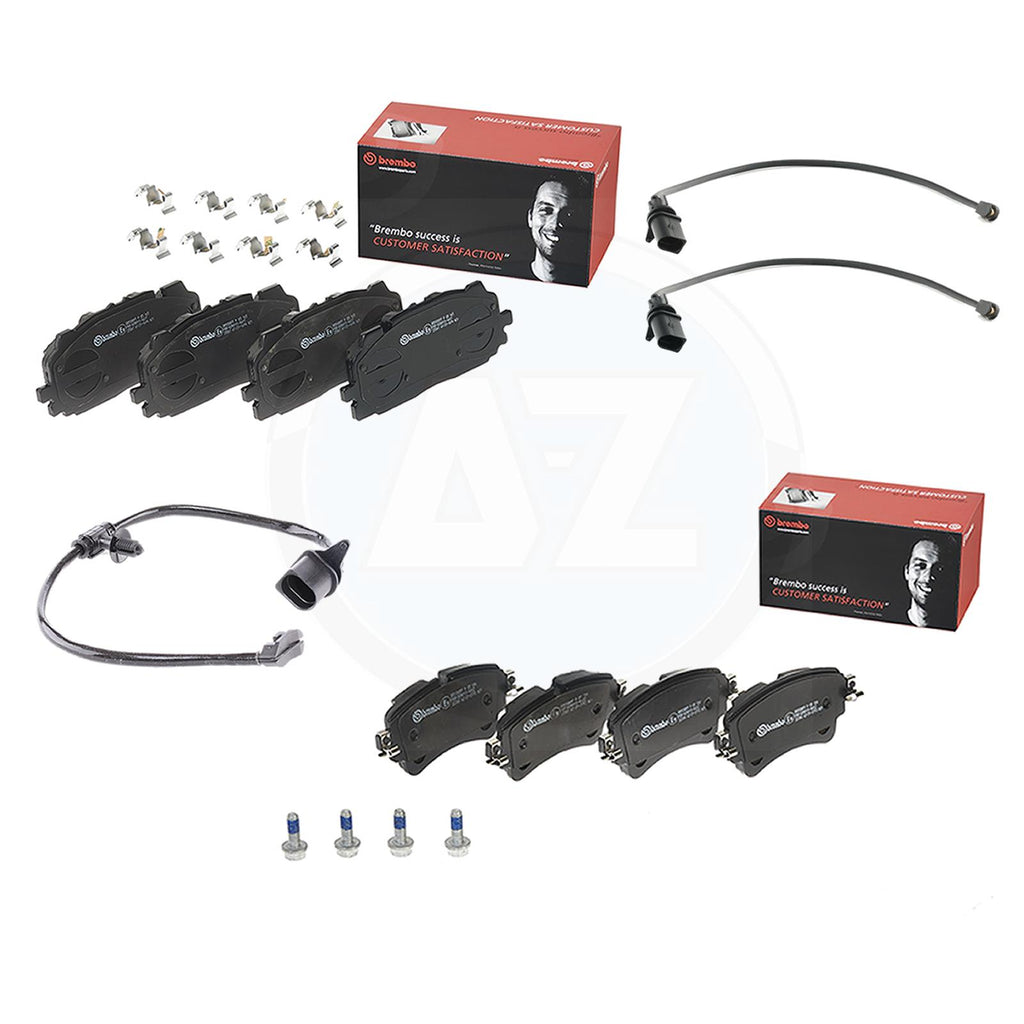 FOR AUDI RS4 B9 RS5 F5x BREMBO OEM FRONT REAR BRAKE PADS & WEAR WIRE SENSORS