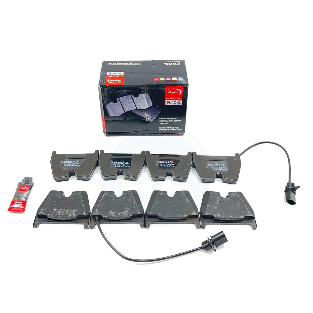 FOR AUDI RS4 B7 B8 RS5 R8 LAMBORGHINI GALLARDO APEC BLACK FRONT BRAKE PADS SET