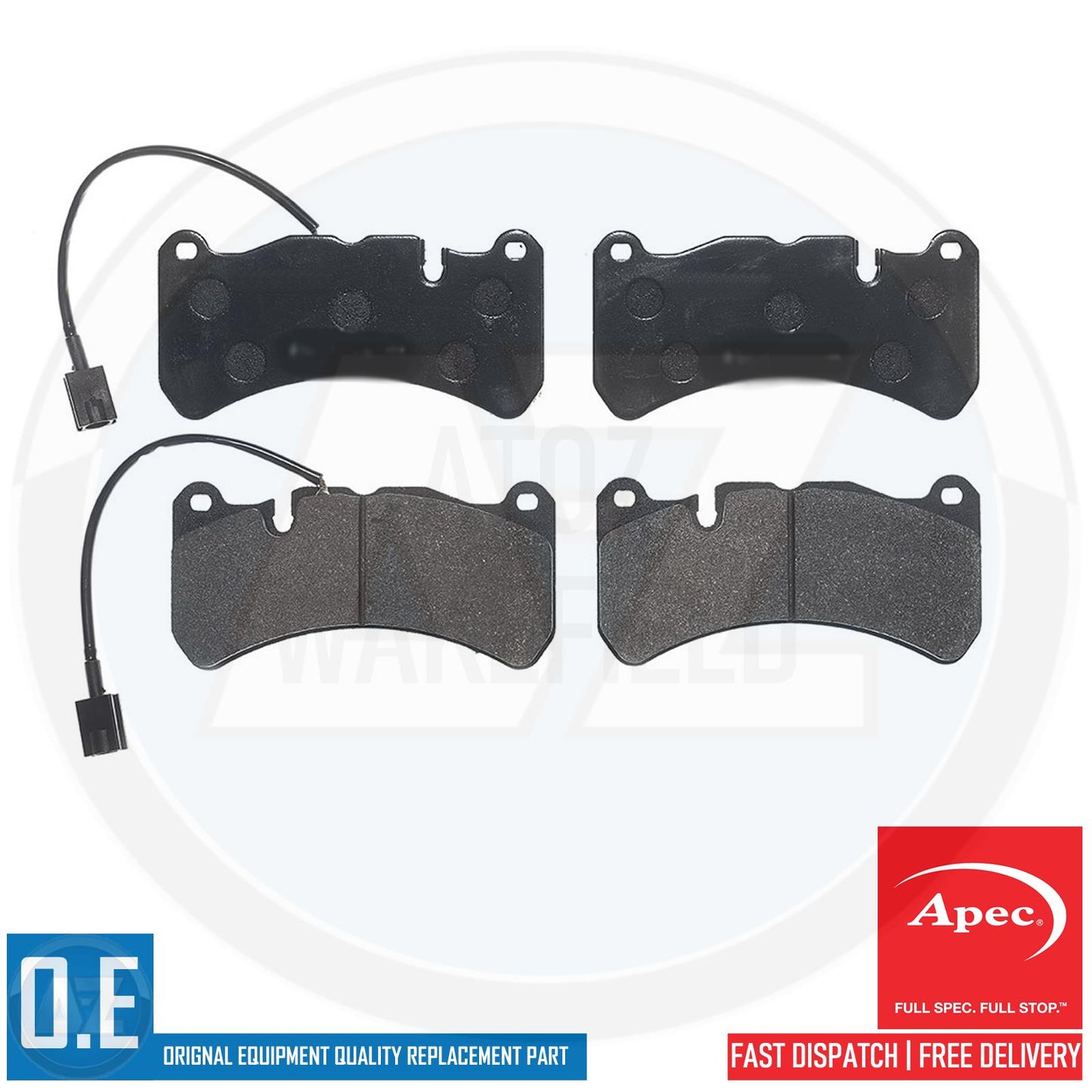 FOR ALFA ROMEO GIULIA QUADRIFOGLIO STELVIO FRONT GENUINE APEC BRAKE PADS SENSORS
