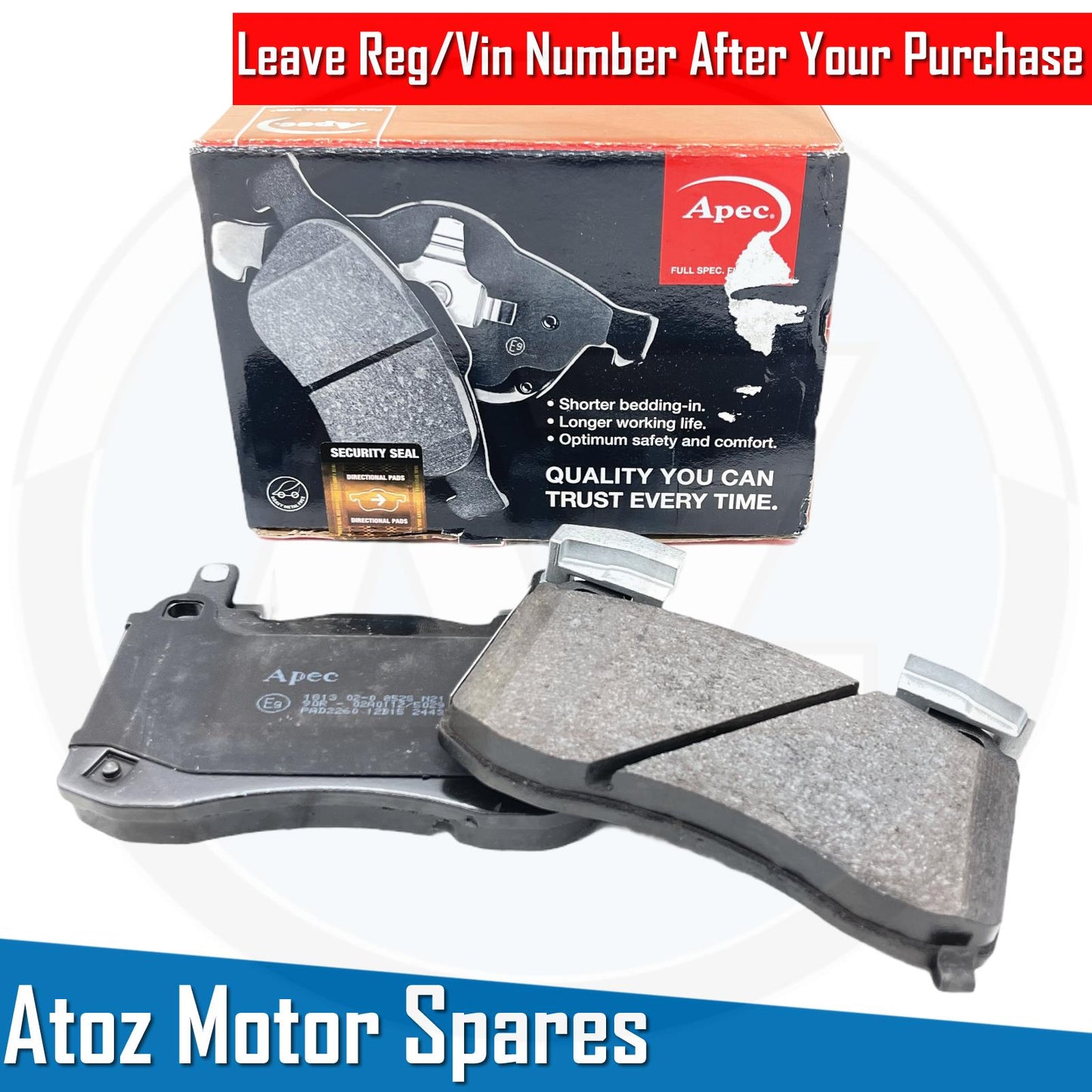 FOR KIA STINGER 3.3 T-GDi 2017- FRONT PREMIUM OE QUALITY APEC BRAKE PADS SET NEW
