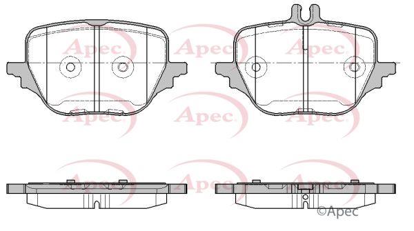 FOR MERCEDES S350d S400d S450e S500 APEC REAR BRAKE PADS SET & WEAR SENSOR WIRE